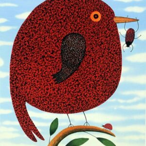 Bird with captured insect