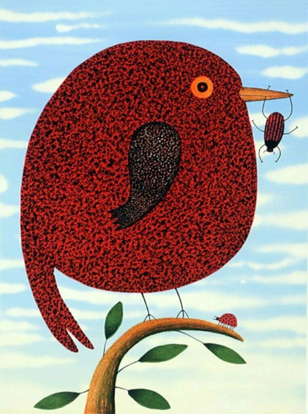 Bird with captured insect